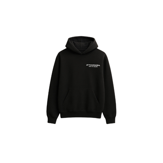 black hoodie front